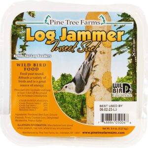 BestNest Set of 24 Pine Tree Log Jammer Insect Suet Plugs – 3 Packs